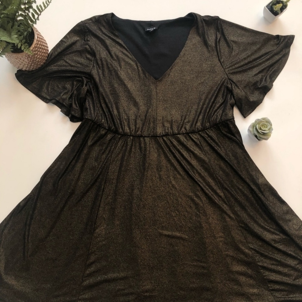 Black and Gold Plus size dress